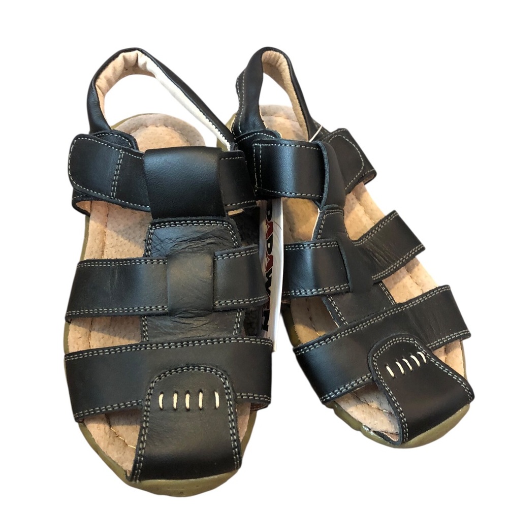 NWT Dadawen Size 4 Dark Brown Leather Strappy Sandals